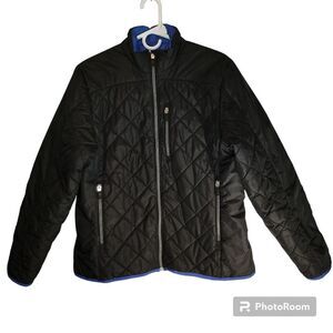 Land's End Women's Primaloft Puffer Jacket Size Medium-Black